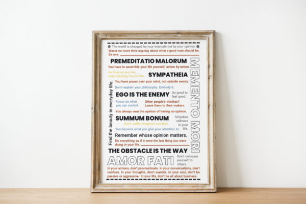 Plakát s citáty stoiků